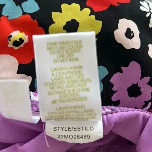 Anne Cole Floral Halter One Piece Swimsuit Keyhole Back Beach Women Size 8 - Picture 5 of 7